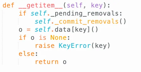 weakref.WeakValueDictionary